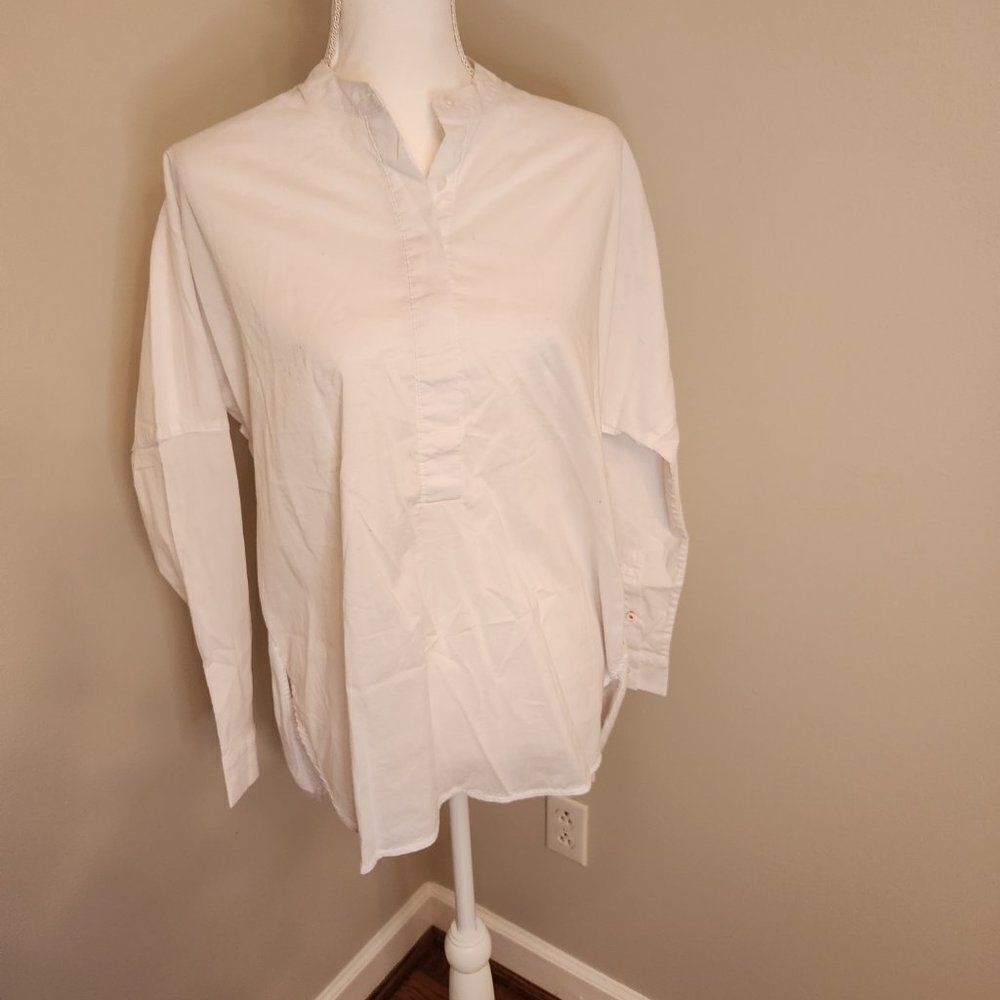 White Modern Ambition Impression Button Down - Picture 2 of 9